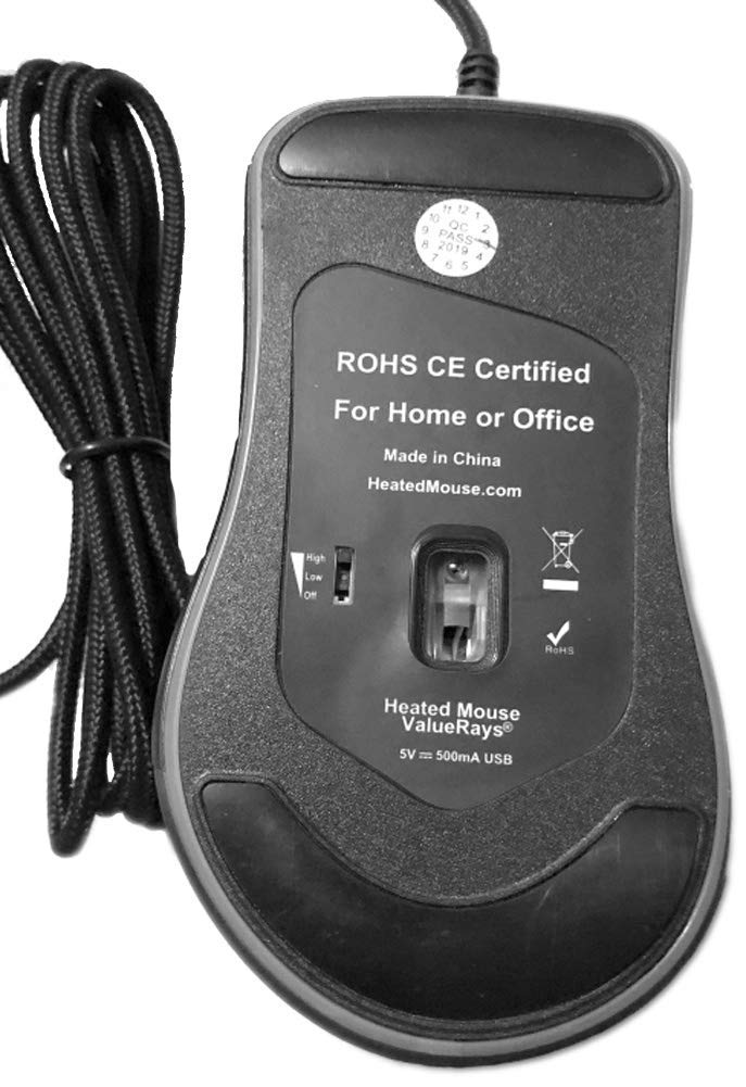 ValueRays Heated Mouse Quiet Click Heated Buttons Universal Size (Solid Black) - Image 2